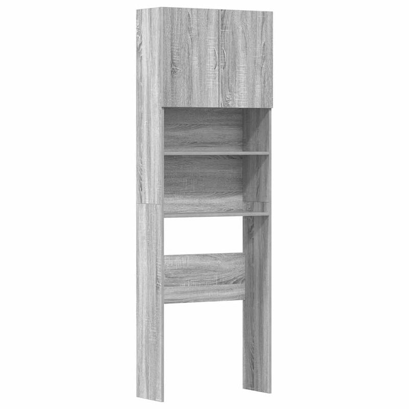vidaXL szürke sonoma szerelt fa mosógépszekrény 64 x 24 x 190 cm