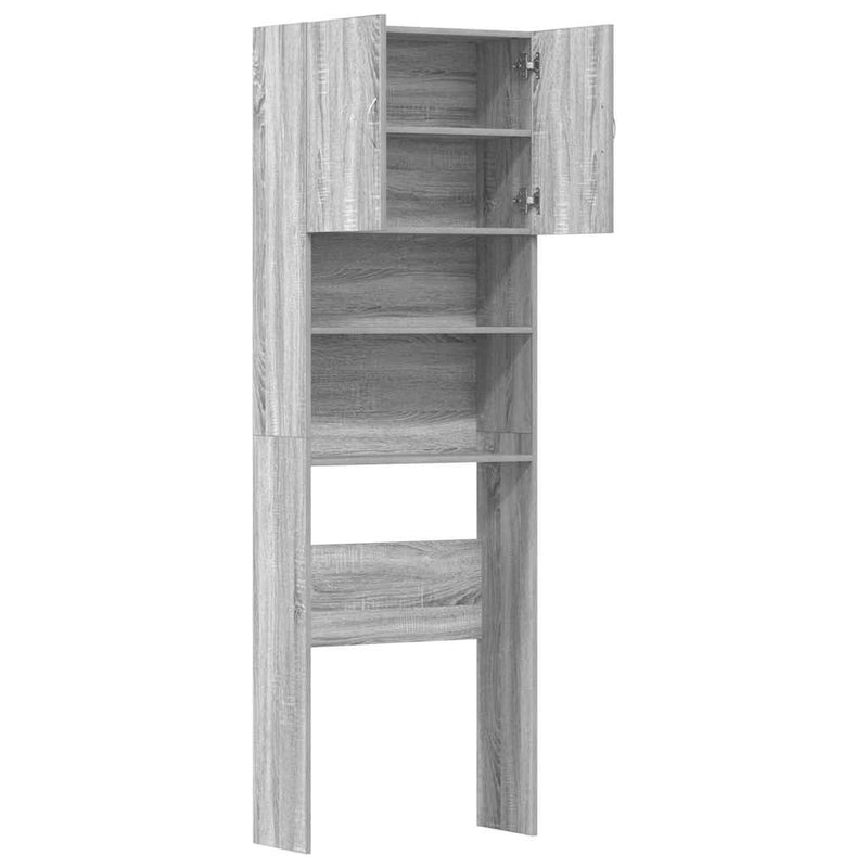vidaXL szürke sonoma szerelt fa mosógépszekrény 64 x 24 x 190 cm