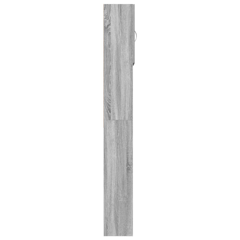 vidaXL szürke sonoma szerelt fa mosógépszekrény 64 x 24 x 190 cm