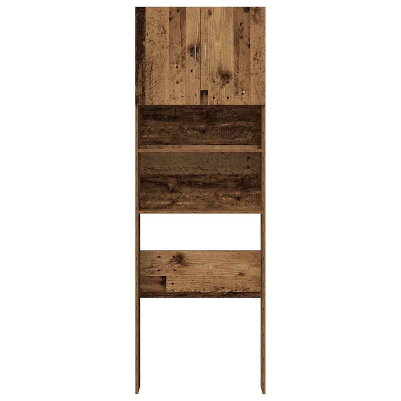 vidaXL antik fa szerelt fa mosógépszekrény 64 x 24 x 190 cm