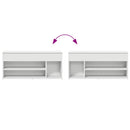 vidaXL fehér szerelt fa cipőpolc 102x30,5x45 cm