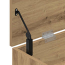 vidaXL kézműves tölgy színű szerelt fa cipőtároló pad 102x30,5x45 cm