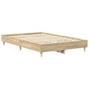 vidaXL sonoma tölgy színű szerelt fa ágykeret matrac nélkül 120x200 cm