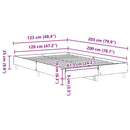 vidaXL sonoma tölgy színű szerelt fa ágykeret matrac nélkül 120x200 cm