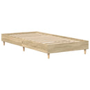 vidaXL sonoma tölgy színű szerelt fa ágykeret matrac nélkül 100x200 cm