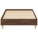 vidaXL barna tölgy színű szerelt fa ágykeret matrac nélkül 100x200 cm