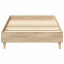vidaXL sonoma tölgy színű szerelt fa ágykeret matrac nélkül 90x200 cm