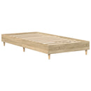 vidaXL sonoma tölgy színű szerelt fa ágykeret matrac nélkül 90x200 cm