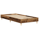 vidaXL antik fa szerelt fa ágykeret matrac nélkül 90x200 cm