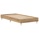 vidaXL kézműves tölgy szerelt fa ágykeret matrac nélkül 90x200 cm