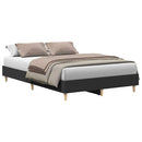vidaXL fekete szerelt fa ágykeret matrac nélkül 140x190 cm