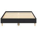 vidaXL fekete szerelt fa ágykeret matrac nélkül 140x190 cm