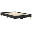 vidaXL fekete szerelt fa ágykeret matrac nélkül 140x190 cm