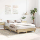 vidaXL sonoma tölgy színű szerelt fa ágykeret matrac nélkül 140x190 cm