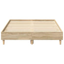 vidaXL sonoma tölgy színű szerelt fa ágykeret matrac nélkül 140x190 cm
