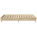 vidaXL sonoma tölgy színű szerelt fa ágykeret matrac nélkül 140x190 cm