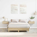 vidaXL sonoma tölgy színű szerelt fa ágykeret matrac nélkül 140x190 cm