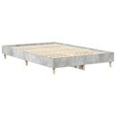 vidaXL betonszürke szerelt fa ágykeret matrac nélkül 140x190 cm