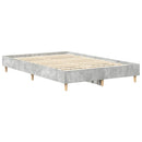 vidaXL betonszürke szerelt fa ágykeret matrac nélkül 140x190 cm