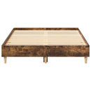 vidaXL füstös tölgy színű szerelt fa ágykeret matrac nélkül 140x190 cm