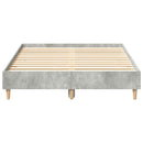 vidaXL betonszürke szerelt fa ágykeret matrac nélkül 135 x 190 cm