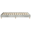 vidaXL betonszürke szerelt fa ágykeret matrac nélkül 135 x 190 cm