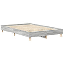 vidaXL sonoma tölgyszínű szerelt fa ágykeret matrac nélkül 135 x 190cm