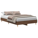 vidaXL barna tölgyszínű szerelt fa ágykeret matrac nélkül 135 x 190cm