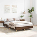 vidaXL barna tölgyszínű szerelt fa ágykeret matrac nélkül 135 x 190cm