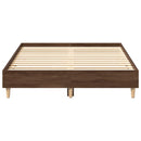 vidaXL barna tölgyszínű szerelt fa ágykeret matrac nélkül 135 x 190cm