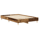 vidaXL antik fa szerelt fa ágykeret matrac nélkül 135x190 cm