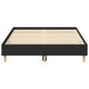 vidaXL fekete szerelt fa ágykeret matrac nélkül 120 x 190 cm