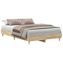 vidaXL sonoma tölgy színű szerelt fa ágykeret matrac nélkül 120x190 cm