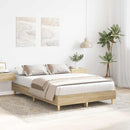 vidaXL sonoma tölgy színű szerelt fa ágykeret matrac nélkül 120x190 cm