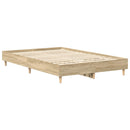 vidaXL sonoma tölgy színű szerelt fa ágykeret matrac nélkül 120x190 cm