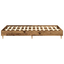 vidaXL antik fa szerelt fa ágykeret matrac nélkül 120x190 cm
