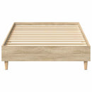 vidaXL sonoma tölgy színű szerelt fa ágykeret matrac nélkül 90x190 cm