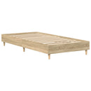vidaXL sonoma tölgy színű szerelt fa ágykeret matrac nélkül 90x190 cm