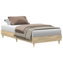 vidaXL sonoma tölgy színű szerelt fa ágykeret matrac nélkül 75x190 cm