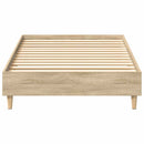 vidaXL sonoma tölgy színű szerelt fa ágykeret matrac nélkül 75x190 cm
