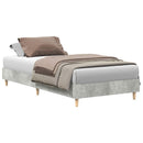 vidaXL betonszürke szerelt fa ágykeret matrac nélkül 75 x 190 cm