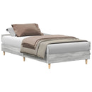 vidaXL sonoma tölgyszínű szerelt fa ágykeret matrac nélkül 75 x 190 cm