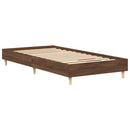 vidaXL barna tölgy színű szerelt fa ágykeret matrac nélkül 75x190 cm