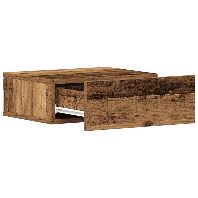 vidaXL antik fa szerelt fa lebegő éjjeliszekrény 40x32x15 cm