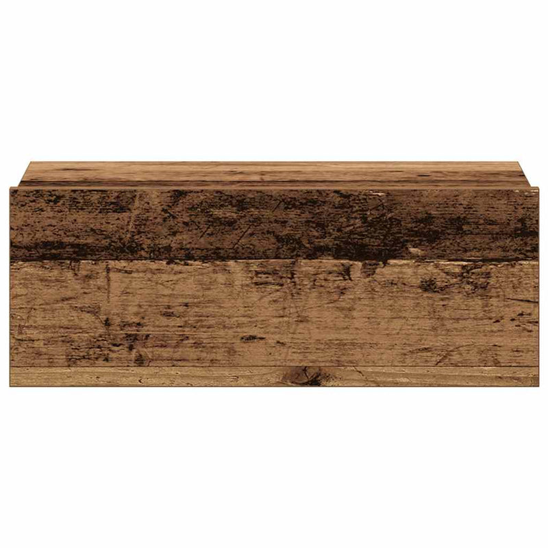 vidaXL antik fa szerelt fa lebegő éjjeliszekrény 40x32x15 cm
