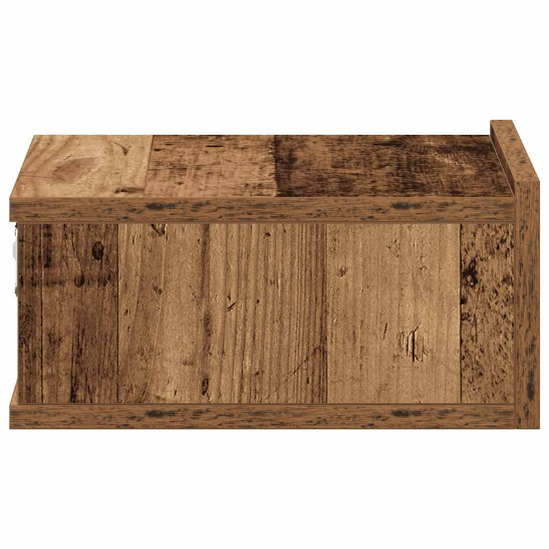 vidaXL antik fa szerelt fa lebegő éjjeliszekrény 40x32x15 cm