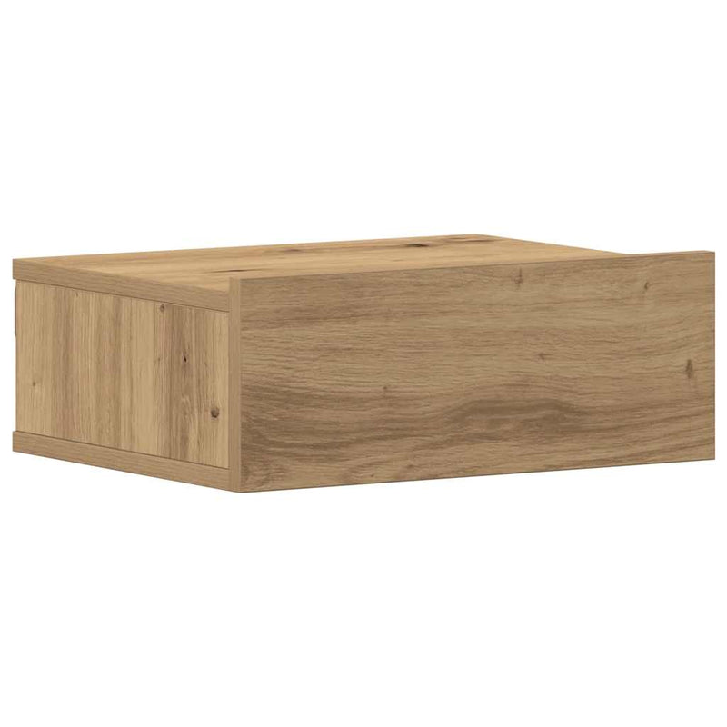 vidaXL 2 db szerelt fa lebegő éjjeliszekrények 40x32x15 cm