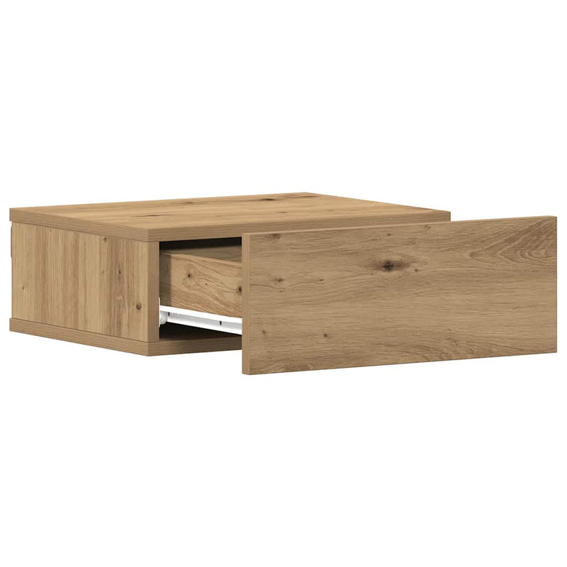 vidaXL 2 db szerelt fa lebegő éjjeliszekrények 40x32x15 cm