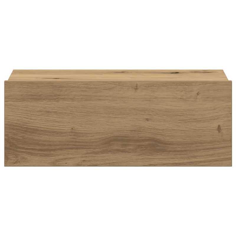 vidaXL 2 db szerelt fa lebegő éjjeliszekrények 40x32x15 cm