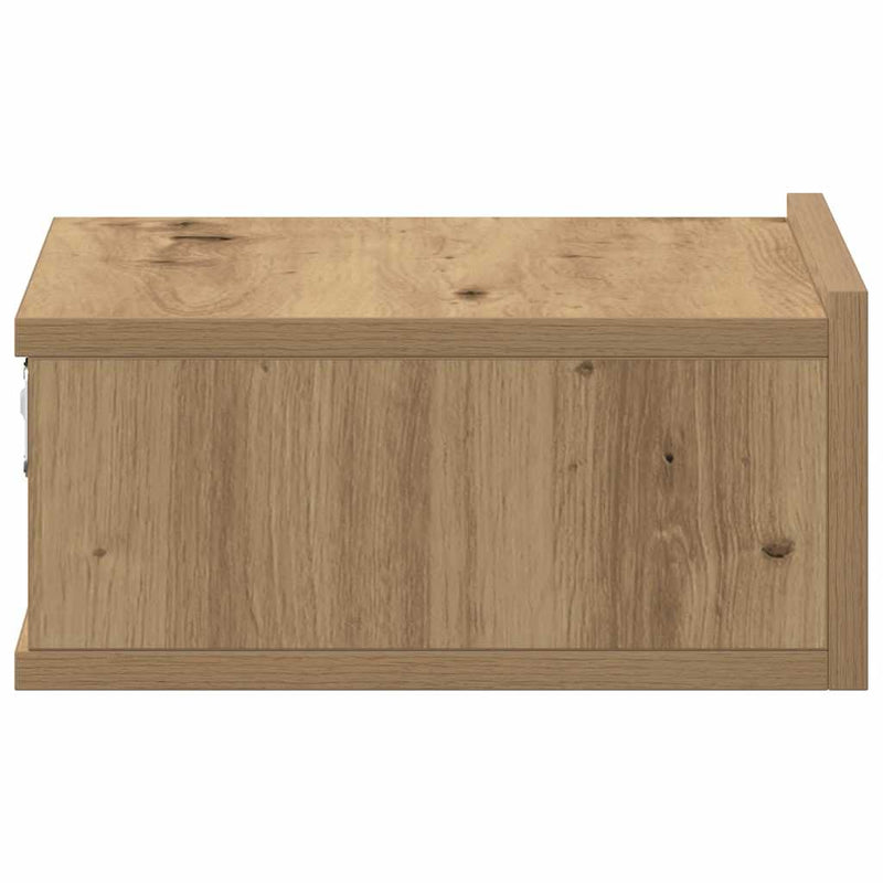 vidaXL 2 db szerelt fa lebegő éjjeliszekrények 40x32x15 cm